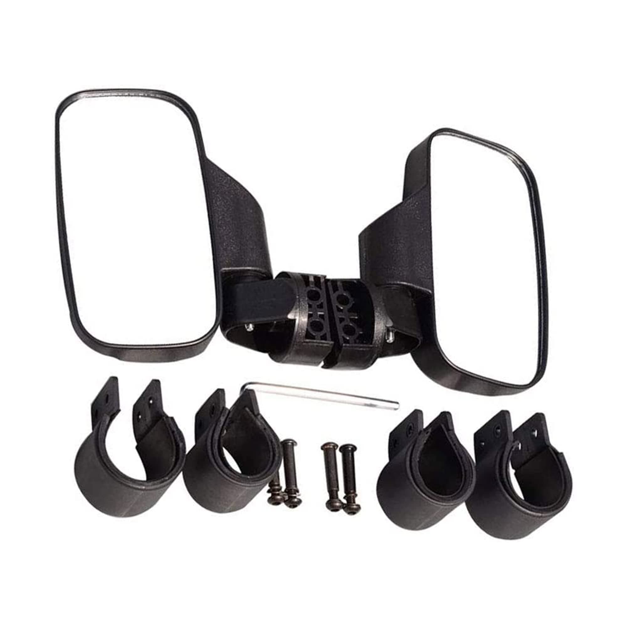 WOOSTAR1.75" 2" Convex Side View Mirror Racing Pack of 2 Replacement for UTV Polaris RZR Can Polaris RZR 900 XP Arctic Cat Motorcycle Dirt Bike Black