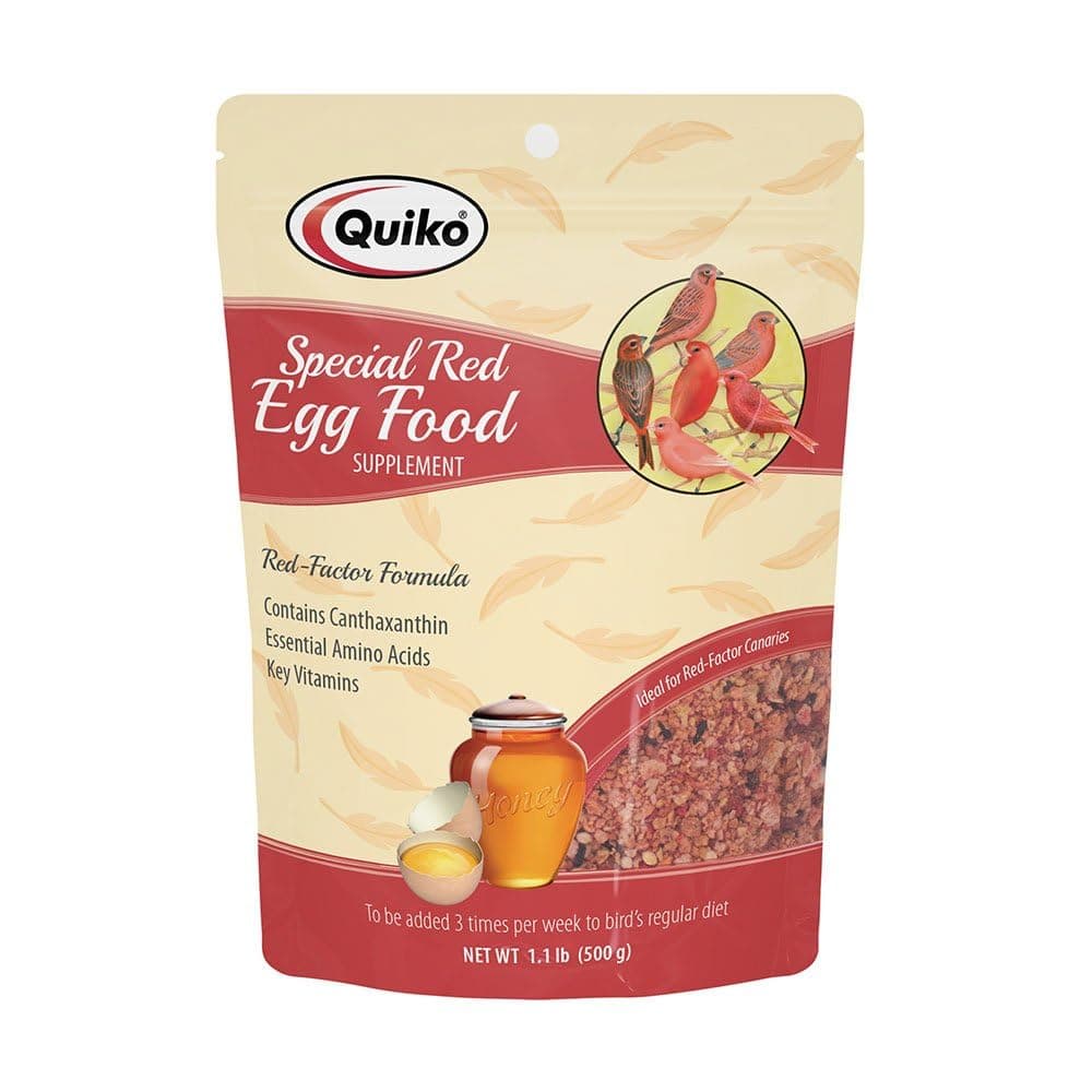 Quiko Special Red Egg Food Supplement, Red-Factor Formula with Canthaxanthin for Canaries, 1.1 lb. Pouch