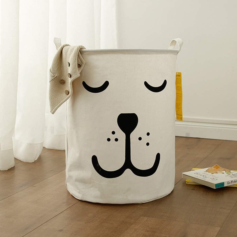 Container Storage Basket,veyikdg Box 40 * 50cm Dog Simple Letter Cartoon Pattern Waterproof Sheets Clothes Sundries Toy Laundry Storage Baskets Folding Storage Boxes Home Tool Gadget (◆G)