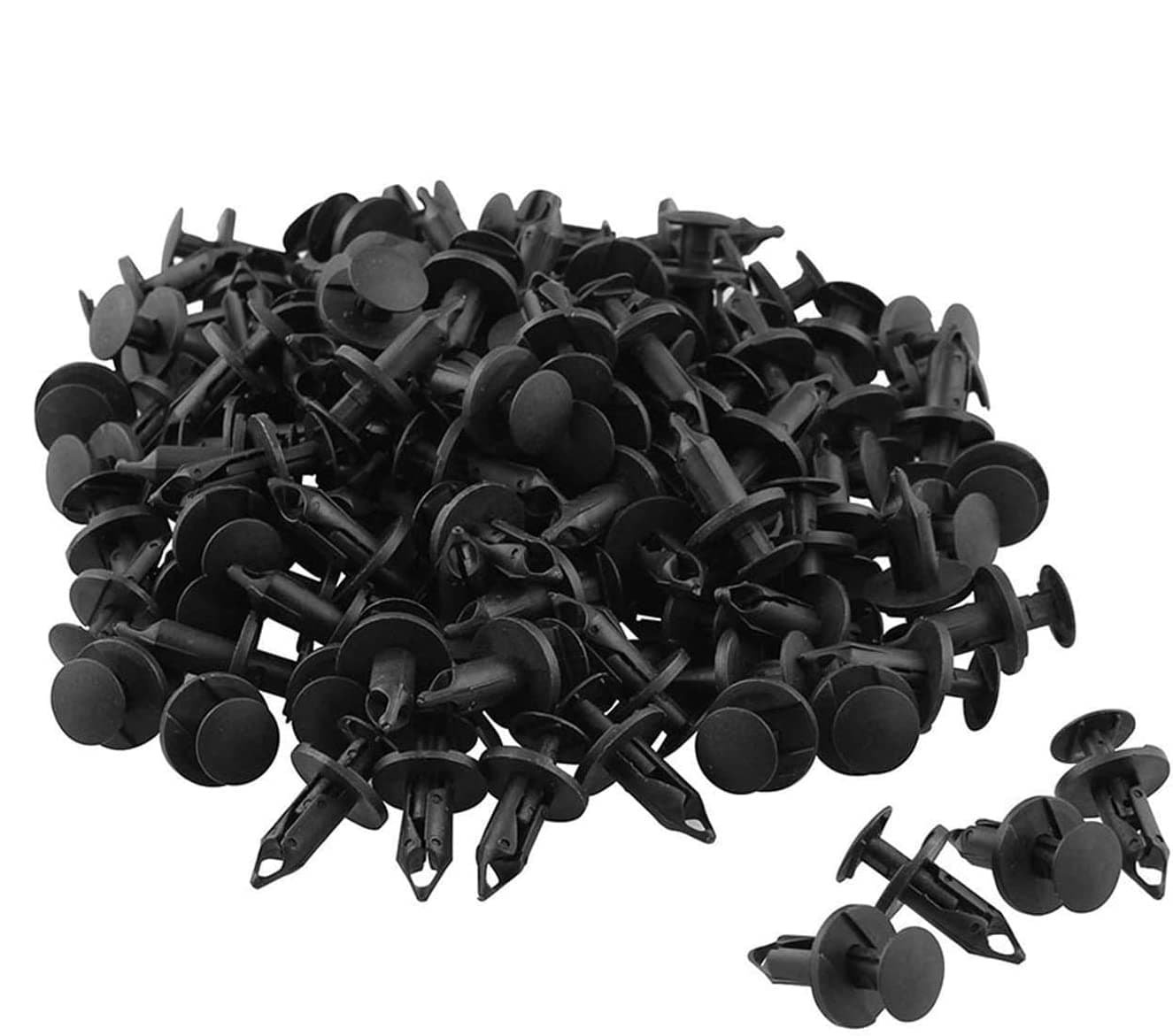 AHOMASH 8mm(5/16") Hole Plastic Rivets Fastener Push Clips for Car Auto Fender Bumper Body Panels, 120Pcs