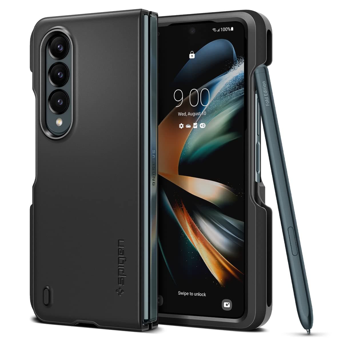 Spigen Thin Fit P Case Compatible with Samsung Galaxy Z Fold 4 5G - Black
