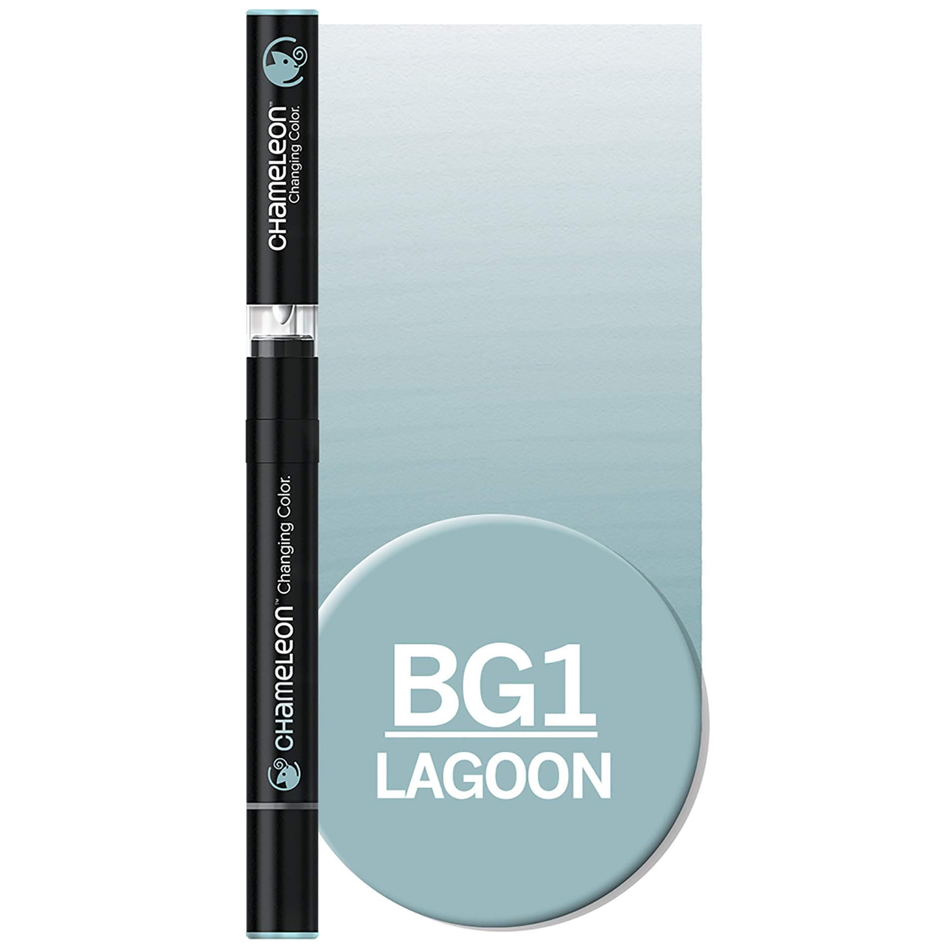 Chameleon Alcohol Marker Pen with Blending Top for Multiple Tones (Lagoon BG1)