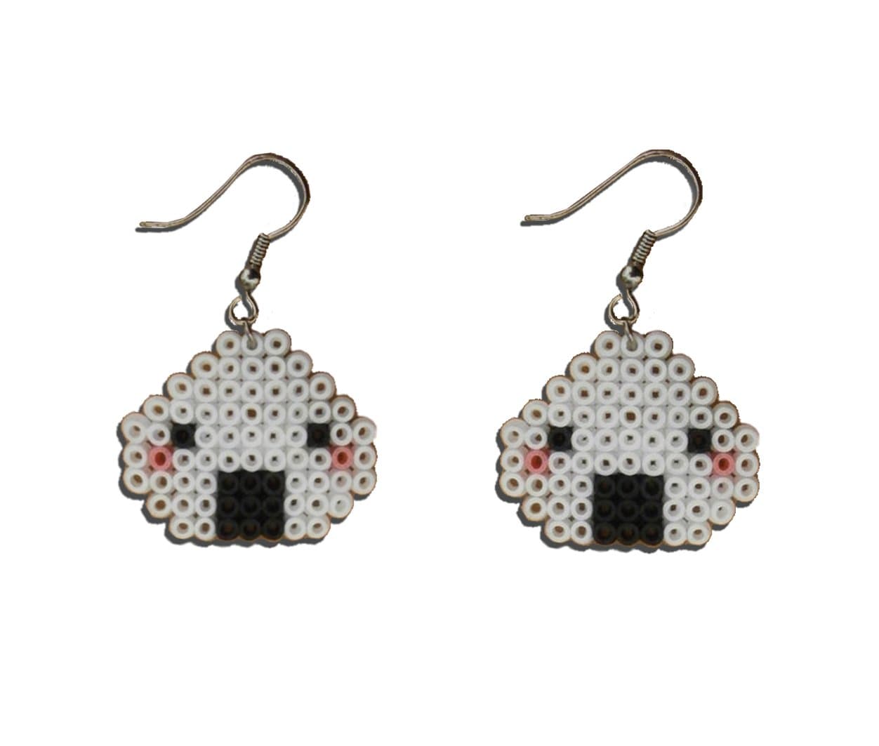 Onigiri Hama beads earrings
