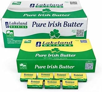 Lakeland Irish Salted Butter 4 x 150 (600) Individual Foil Wrapped Portions from GREAT BRITISH TRADING LIMITED