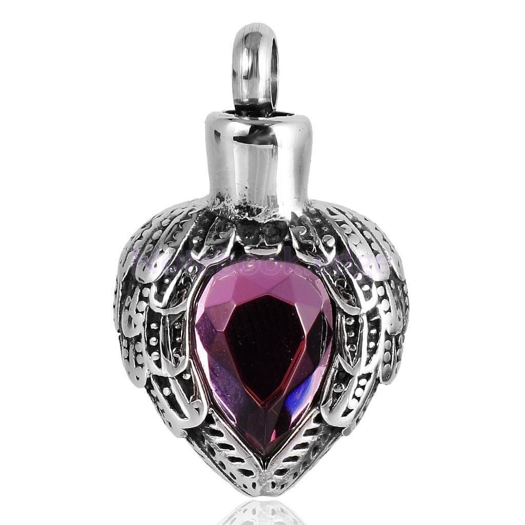 Cremation Urn Pendant for Ashes Memorial Keepsake Angel Wing Ash Holder