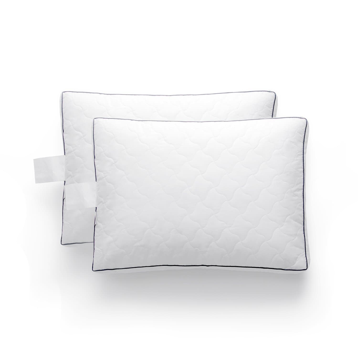 2 Pack Soft and Fluffy Pillows with 100% Cotton Cover and Grey Goose Down and Feather Filling (Standard)