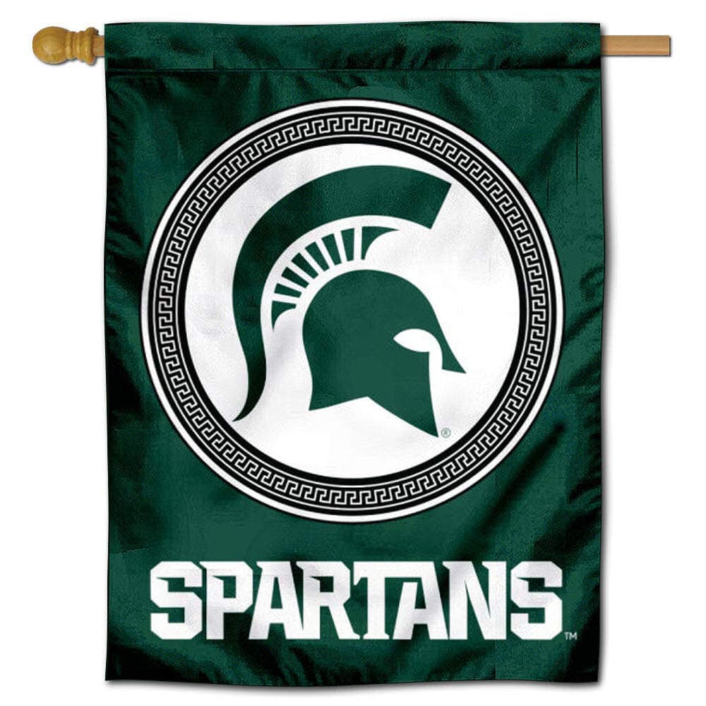 College Flags & Banners Co.MSU Spartans Shield Double Sided House Flag