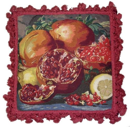 Pomagranets - 16 x 16 in. needlepoint pillow