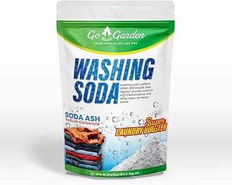 Go Garden Washing Soda Powder 400GM (SUPER TRIAL PACK) - 100% Pure Laundry Booster Sodium Carbonate | Eco-Friendly Cleaning Agent | Stain Remover & Water Softener | Multi-Purpose Household Cleaner