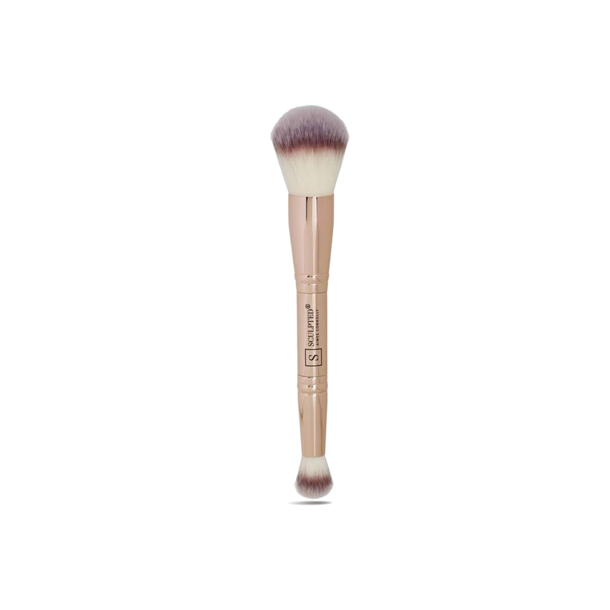 Complexion Duo Makeup Brush from Sculpted by Aimee - Double-Ended, Travel-Friendly Makeup Brush for Foundation, Primer & Concealer Application
