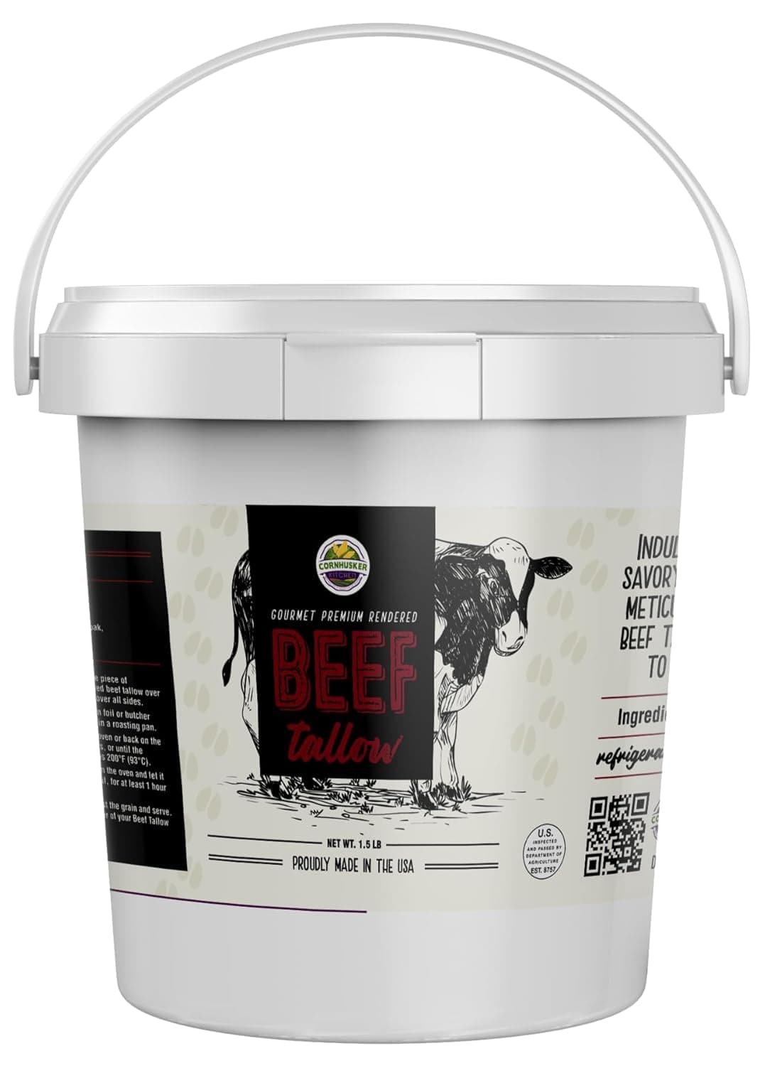 Premium Rendered Tub 1.5lbs (Beef Tallow)