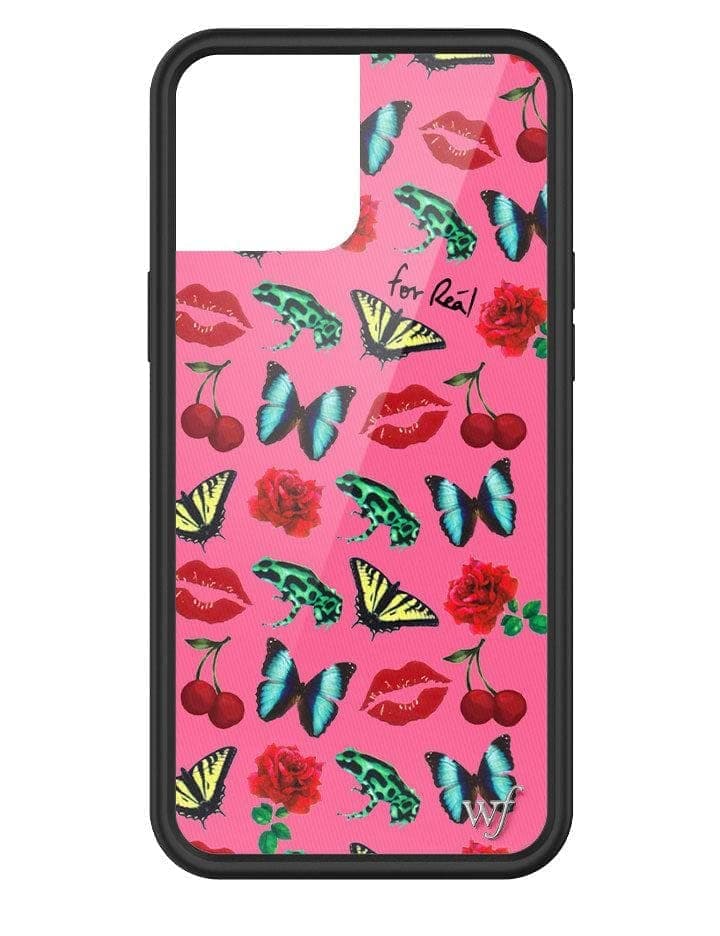 Wildflower Cases - Realisation Par x Devon Lee Carlson Case, Compatible with Apple iPhone 12 Pro Max | Red, Frogs, Collab - Protective Black Bumper, 4ft Drop Test Certified, Women Owned Small Business