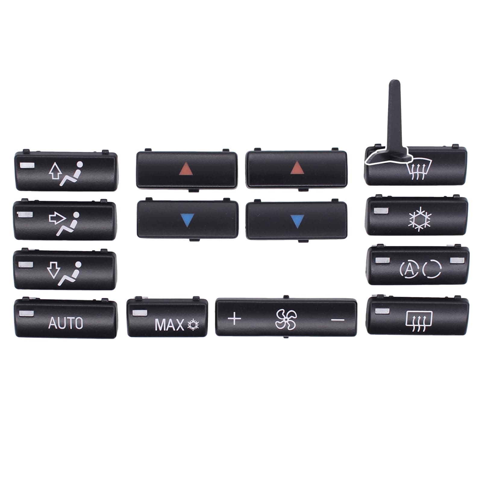 ApplianPar Air Conditioner Heater Ventilation Climate A/C Control Panel Buttons Switch Kit for E39 E53