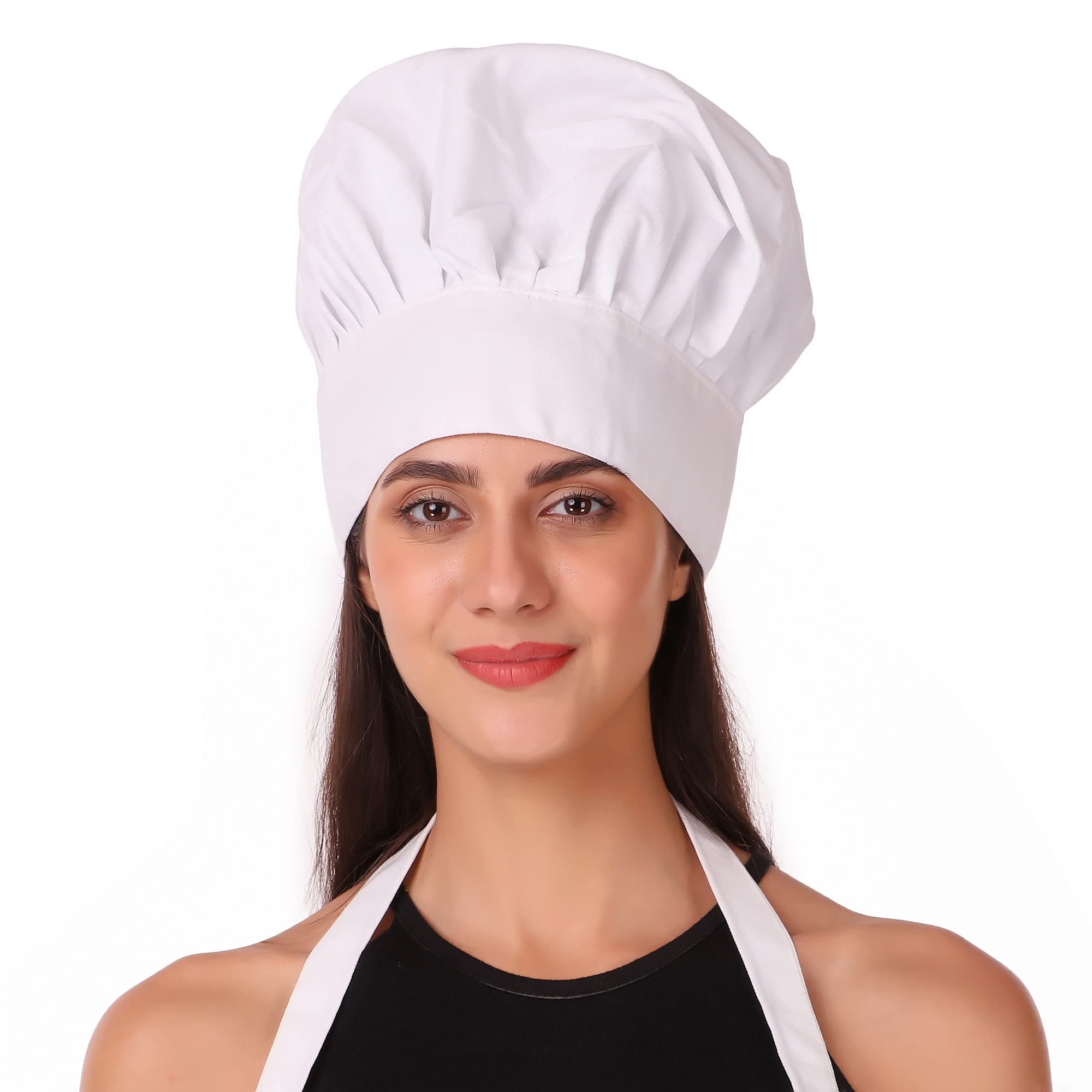Adjustable Mens Womens Cooking Chef Cap Hat for Kitchen/Plain/