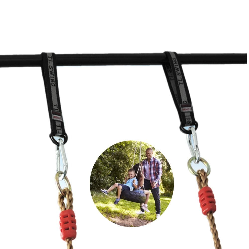 Swing Connection Belt, Playground Swing Set Accessories with Snap Hooks, 2Pcs Tree Swing Straps Hanging Kit Strong Safety Strap, Perfect for Tree Swing & Hammocks & Dis Tree, Camping, Patio Playing