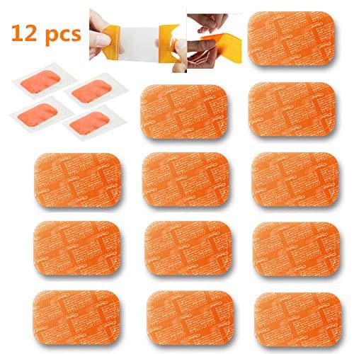 12PACK PAD Gel Pads Replacement for Abdominal Toning Belt, EMS AB Trainer, Waist Trimmer Belt,ABS Toner Body Muscle Trainer (12PCS)