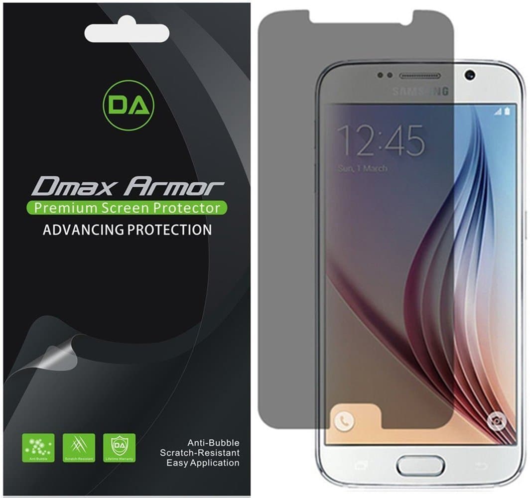 [2-Pack] Dmax Armor for Samsung Galaxy S6 Privacy Anti-Spy Screen Protector Shield