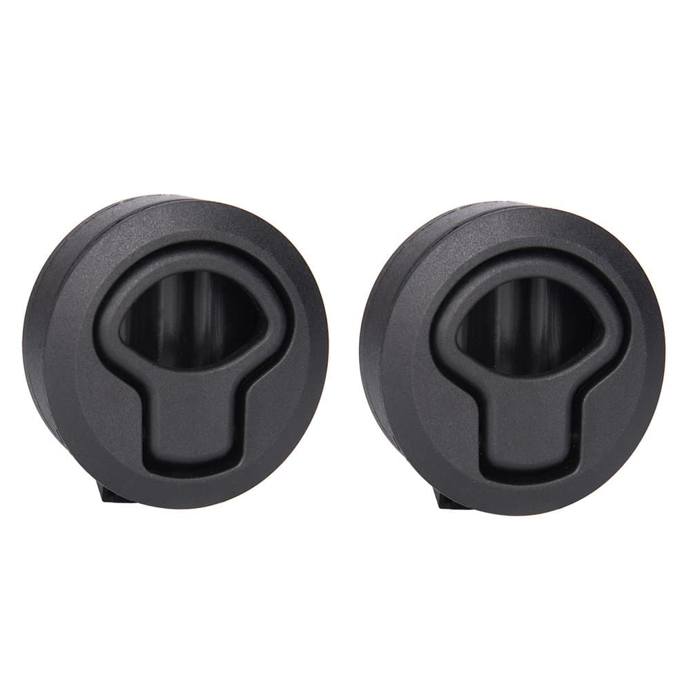 2Pcs Black Plastic Slam Latch Flush Door Pull Latch for Boat Deck Hatch Flush Door Pull Latch