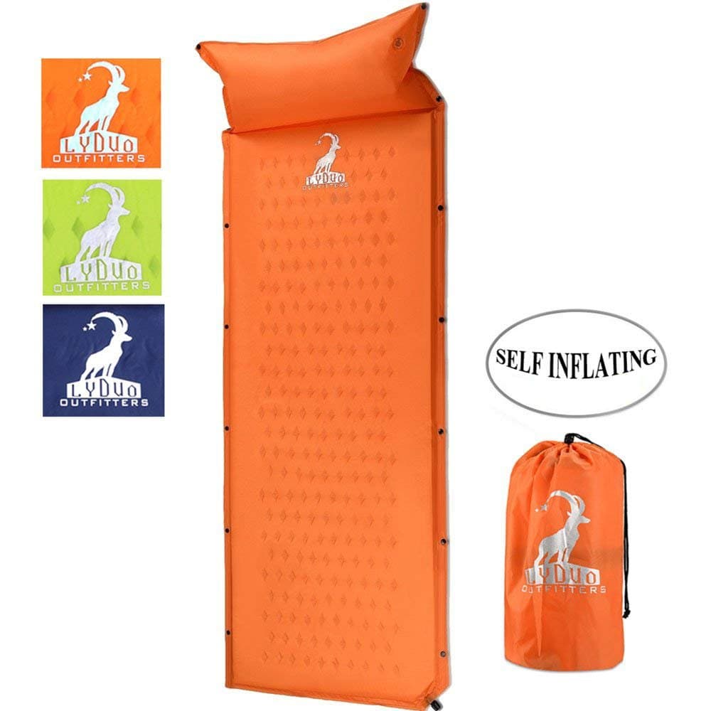 Double Hammock with Mosquite Net Breathable Quick-drying Parachute Camping Hammock with 2 x Premium Carabiners 2 x Hammock Straps (Orange01)