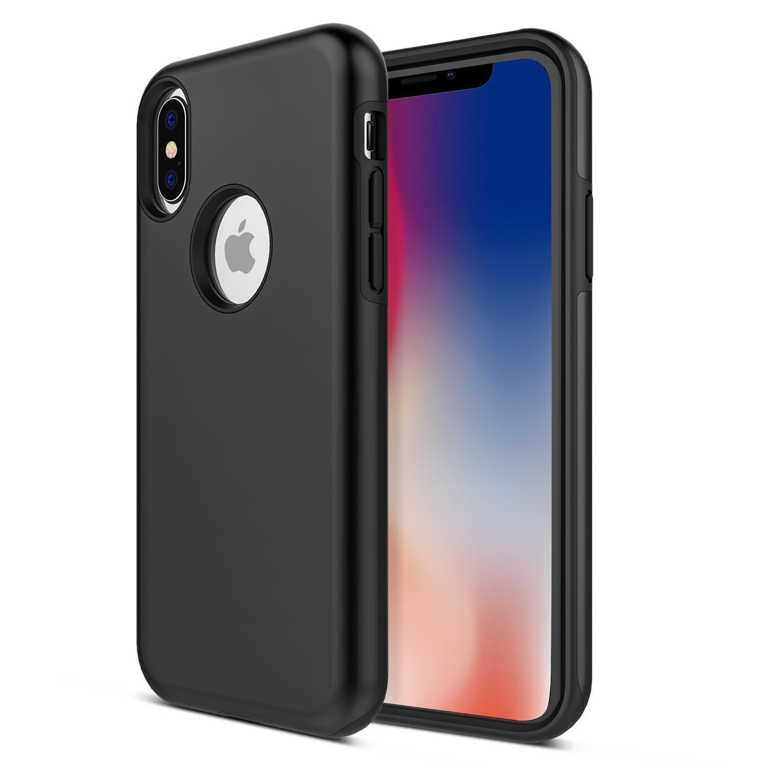 iPhone X Case iPhone 10 Case, Gentre Shock Absorption Soft TPU Bumper Cover Durable Flexible Anti-Scratch full Protective for iPhone X – Black