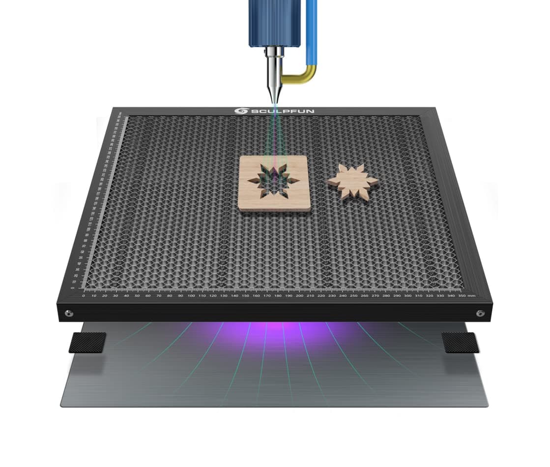 SCULPFUN Laser Honeycomb Table for Laser Engraving Machine, 400 x 400 mm Honeycomb Table Laser for Laser Engravers, Laser Honeycomb Work Table for Laser Cutter, Compatible with Most Engraving Machines