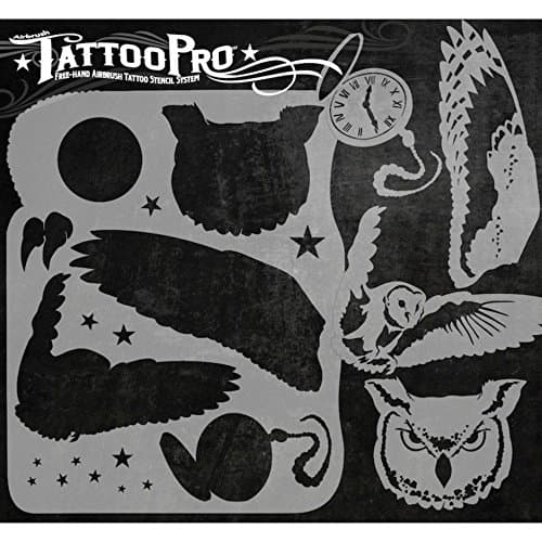 Airbrush TATTOO PROStencil (Owls)