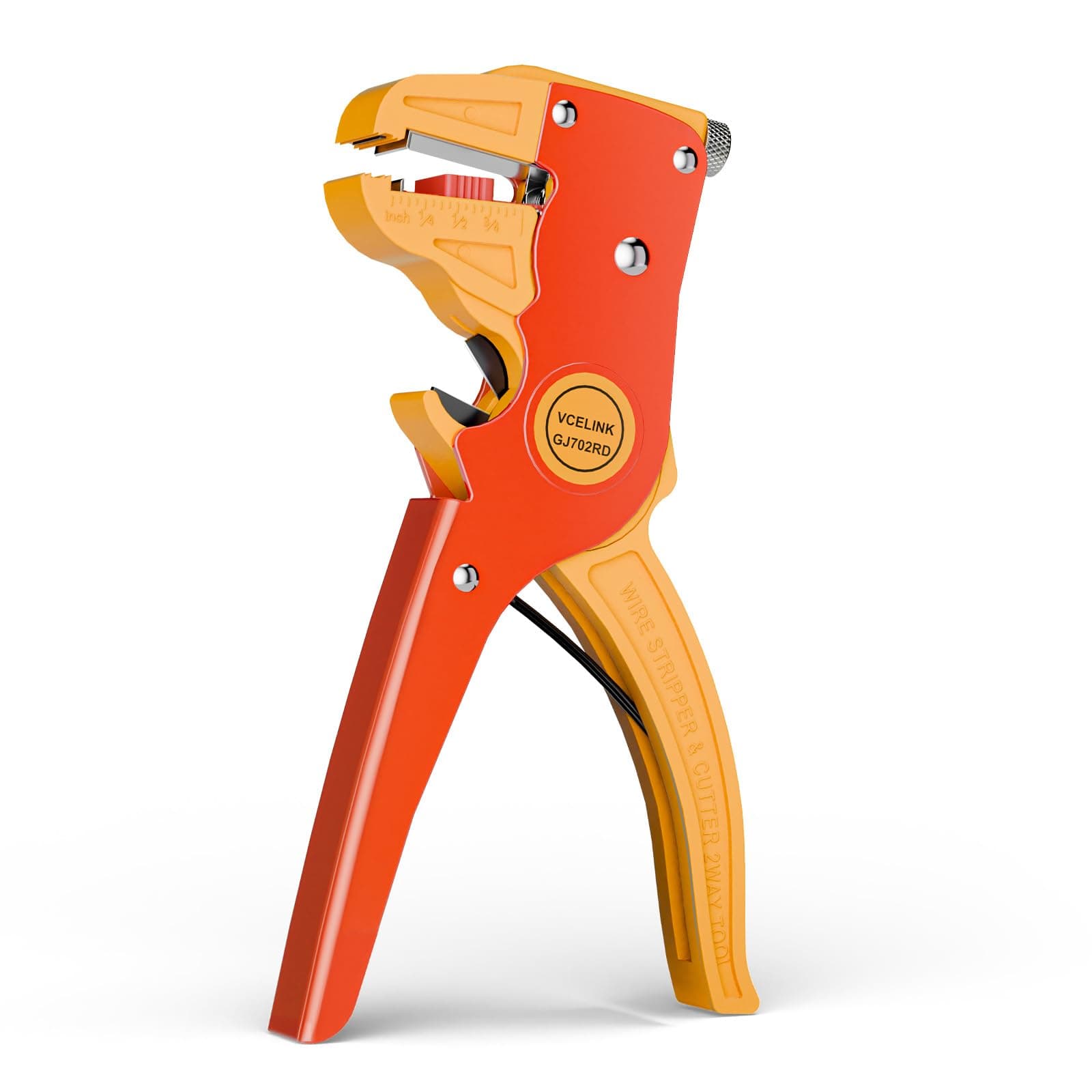 Wire Stripper and Cutter 2 in 1, Automatic Wire Stripping Tool Adjustable Cable Stripper & Eagle Nose Stripping Pliers 7-Inch