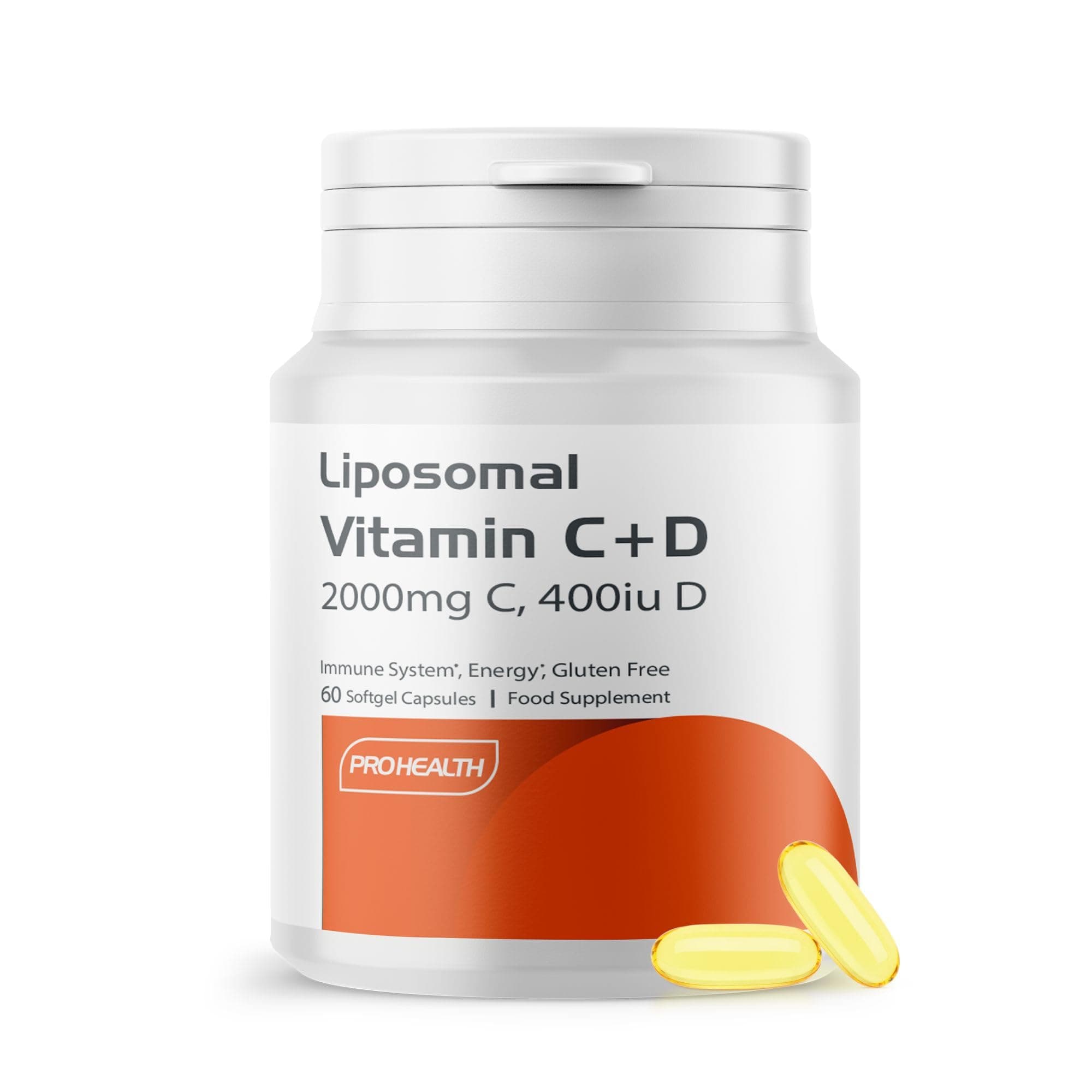 Liposomal Vitamin C 2000mg + Vitamin D3 400IU - High Absorption Softgels | Immune Support, Antioxidant, Collagen & Bone Health | Non-GMO, Gluten-Free, Made in UK, 30-Day Supply