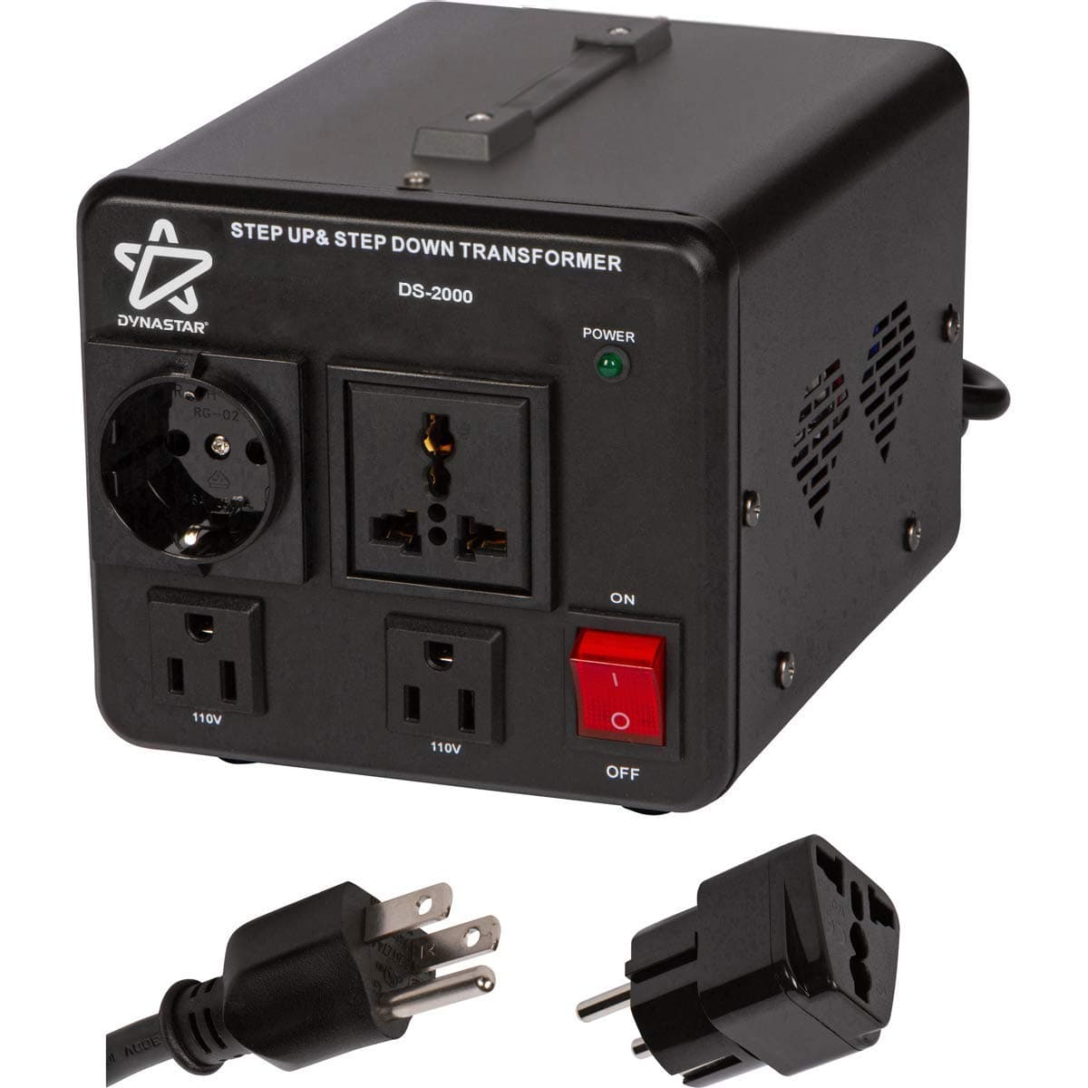 Dynastar Step Up & Step Down Voltage Converter and Transformer, 110-220 to 220-240 Volts; Heavy Duty, Extra Durable Lifetime Coil, 5-Year-Warranty, 2000 Watts