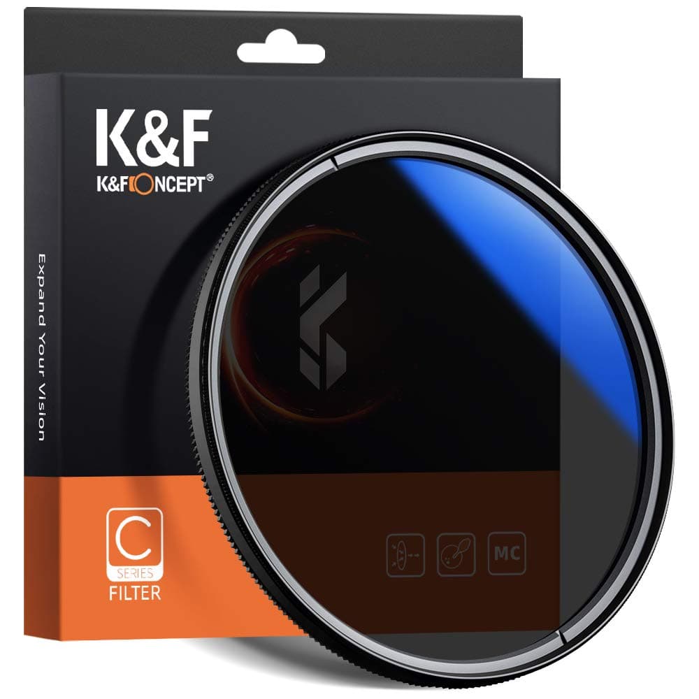 K&F Concept46mm Polarizer Filter, CPL Polarizing Filter, Reduce Glare/Better Contrast/Ultra-Slim, for Camera Lens