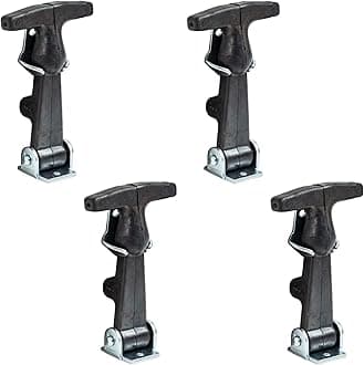 BUYERS PRODUCTS COMPANY Wj201U4 4-7/8 Inch Easy Grip Rubber Hood Catch with U-Bracket, 4 Pack