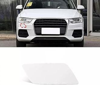 Front Bumper Headlight Washer Cover Cap for Audi Q3 2016 2017 2018 8U0955276E (White, Right)