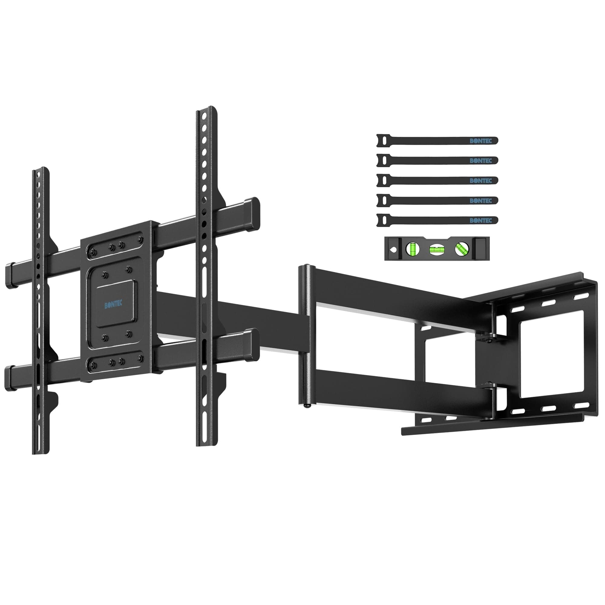 BONTEC TV Wall Bracket, Universal TV Wall Mount for 32-70 Inch, Extra Long Articulated Arm 850mm, Tilt Swivel Rotate Full Motion, VESA Wall Mount Max 400x400mm, 60kg Load