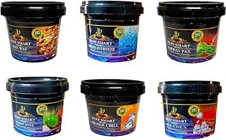 PUFF SMART Premium Herbal Flavor Pan Ras, Brain-O-Freeze, Double Apple, Orange Chill, Zafran Pan, Ice Cola 100G In Each Pack (Set of 6) (100% Nicotine and Tobacco Free)