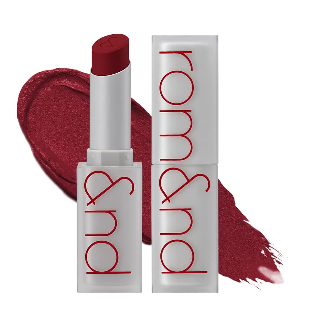 Rom&nd Zero Matte Lipstick - Lightweight, Velvety Matte, Buildable, Long-Lasting, Non-Drying - 15 Midnight, 3g