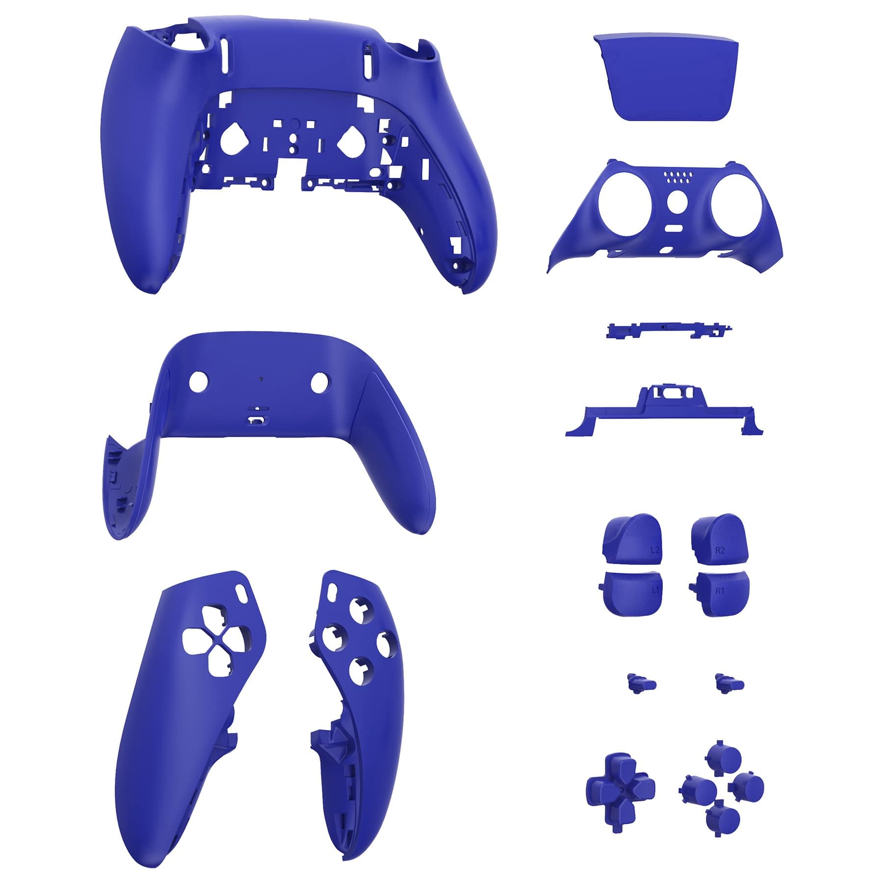 eXtremeRate Full Set Shell with Buttons Touchpad Cover Compatible with ps5 Edge Controller, Dream Blue Custom Replacement Decorative Trim Shell Front Back Plates Compatible with ps5 Edge Controller