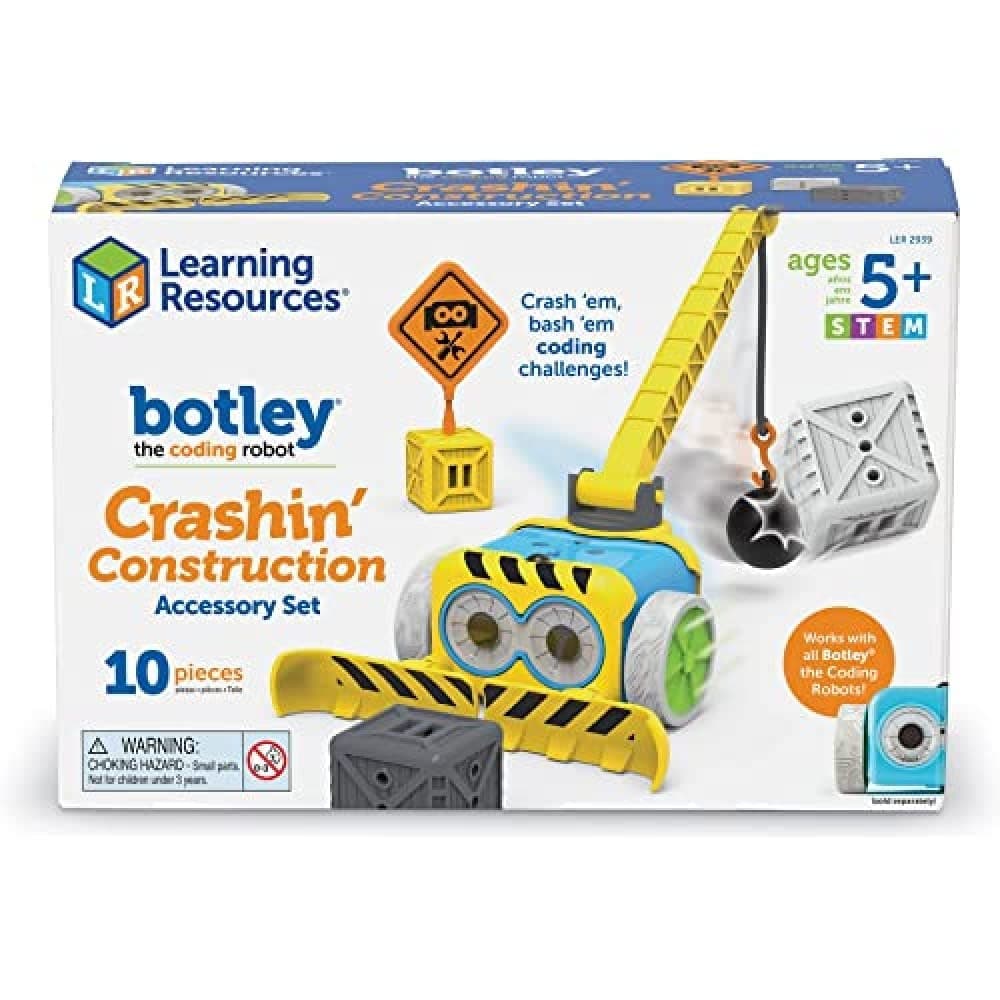 Learning Resources Botley Crashin' Construction Challenge, Accessory Set, Kids Coding, Construction Set, STEM Toy, Ages 5 Plus (Botley Not Included)
