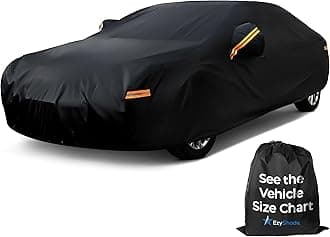 EzyShade 10-Layer Car Cover Waterproof All Weather [See Vehicle Size Chart for Accurate Fit] Outdoor Full Exterior Covers for Automobiles Sedan Hatch. Rain Sun Snow. Black, Size A7 (See SizeChart)