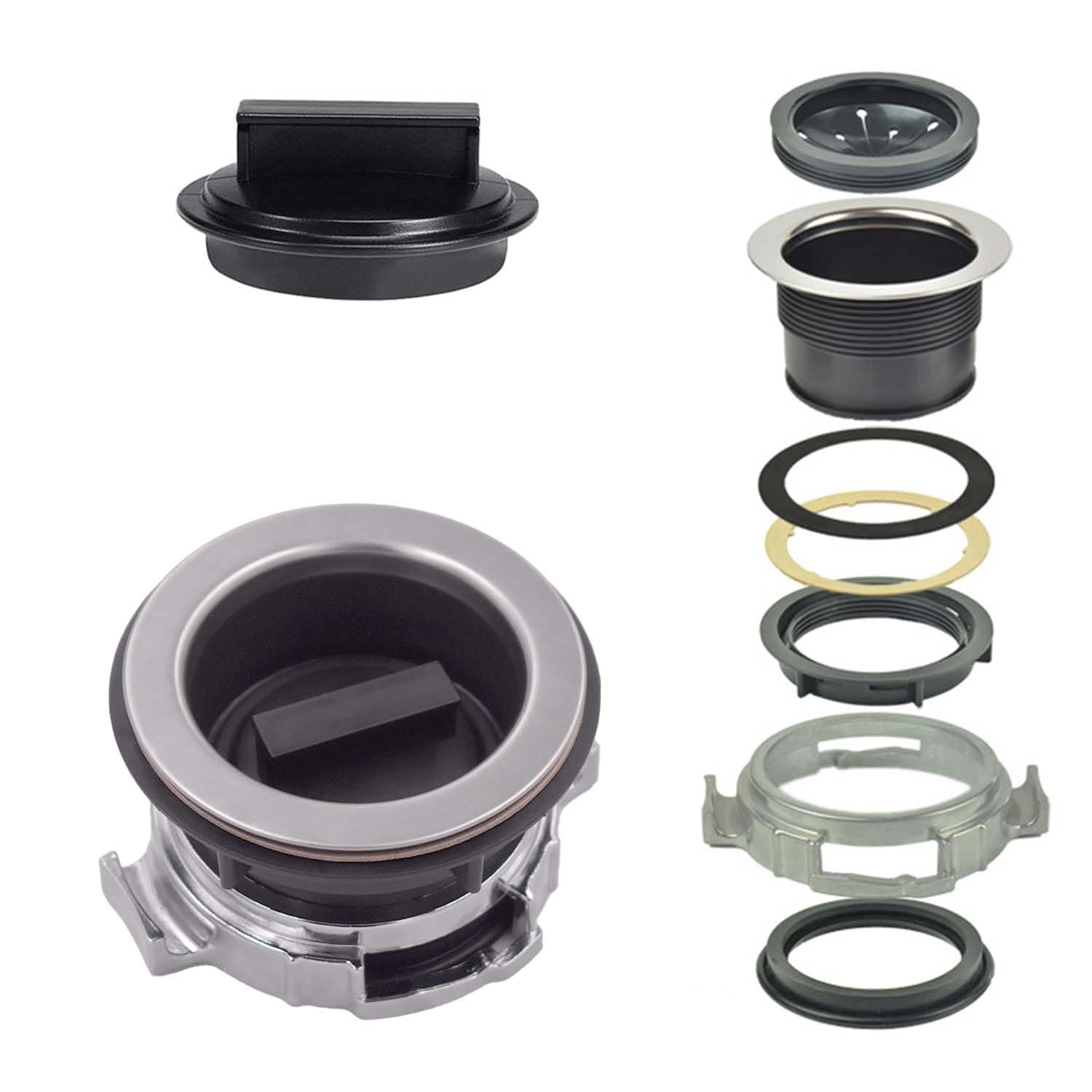 8Pcs/Set Garbage Disposal Mount Sink Flange Kit and Stopper for Waste King, Garbage Disposal Drain Assembly Kit, Rubber Flange and Drain Lock Nut for Waste King, Whirlaway Parts (114mm) Model : 1030