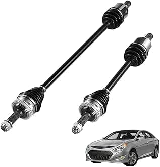 VEVOR CV Axle Shaft Assembly, 2 Pieces Front Left & Right (Driver and Passenger Side), Automotive Replacement CV Joint Axles Pair Compatible with 2011-2014 Hyundai Sonata, Alloy Steel & Carbon Steel