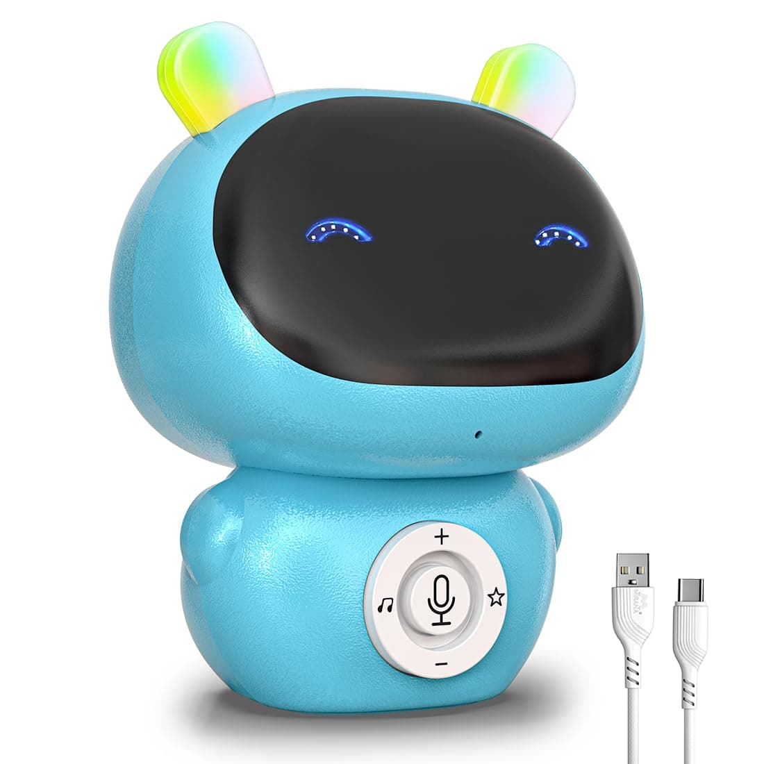 Mirana Mr. Robot | Smart Interactive Talkback Toy for Kids | USB Rechargeable Type-C | in-Built Music | Best Gift for Boys & Girls 2 3 4 5 6 7 8+ Years (Blue)