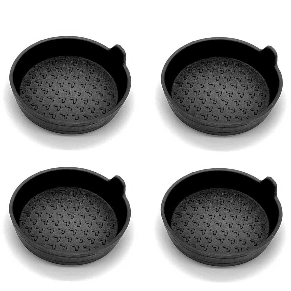 Car Cup Holder Coaster 4 Pack, Silicone Cup Holder Coasters for Car, Universal Soft Insert Vehicle Coasters,Car Accessories(Black-Arrow,4PCS)
