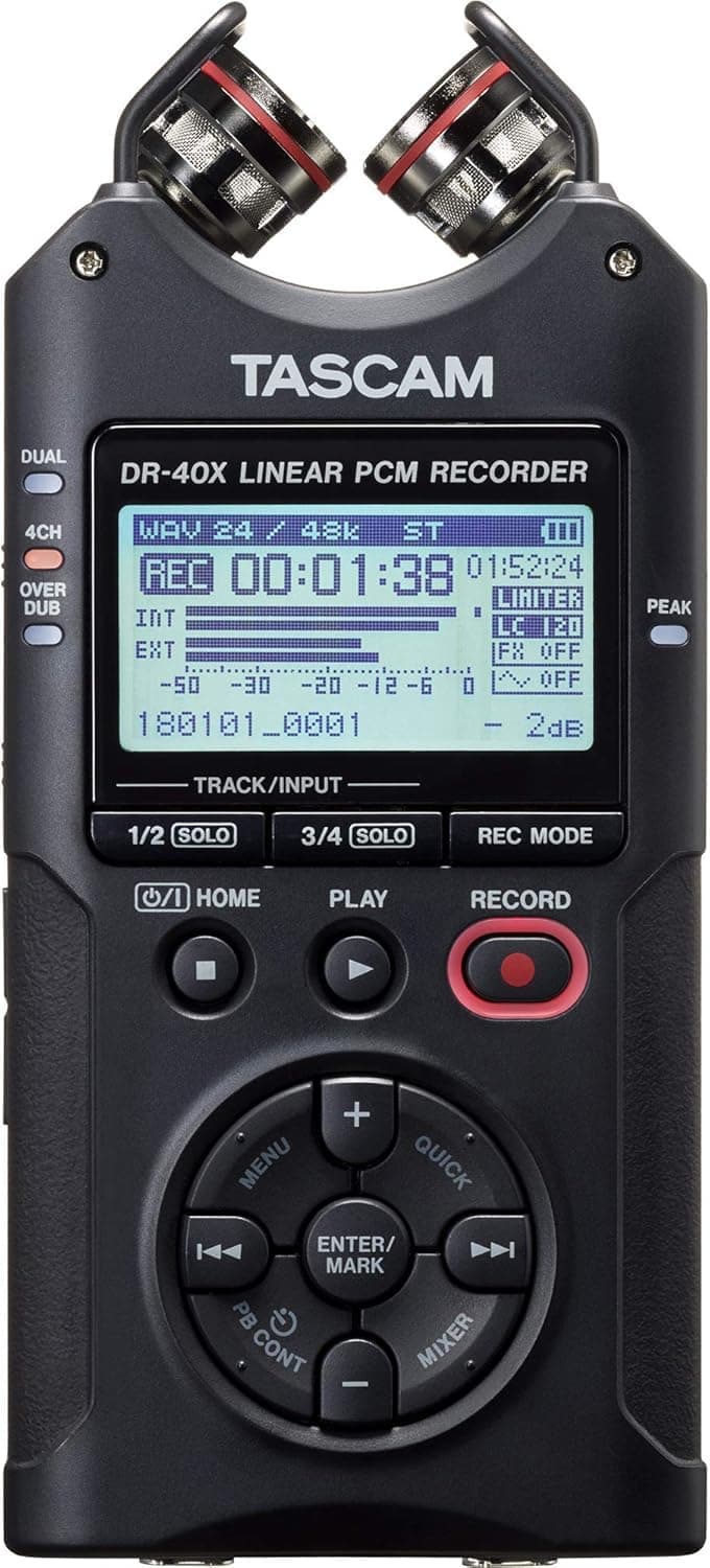 Tascam DR-40X Four Track Handheld Recorder and USB Interface