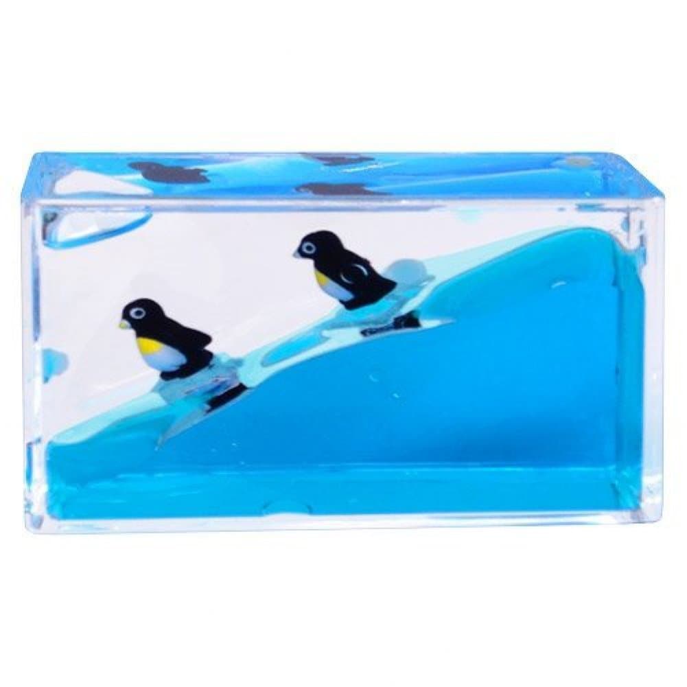 Mini Liquid Wave Paperweight (Penguin)