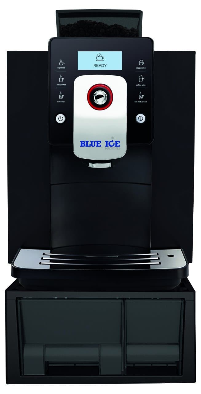 Blue Ice Machines - Azzurri Classico Fully Automatic Bean to Cup Coffee Machine, 1400 W, 19 Bar, Midnight Black