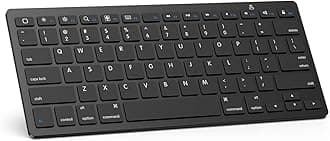 OMOTON Bluetooth Keyboard Compatible with iPad A16 11th 10th Generation, iPad 10.2 (9th/8th/7th), iPad Pro 13/12.9/11 inch, iPad Air/Mini and More iOS Devices, Black