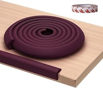 Zeccorp 2-Meter Baby Safety Edge & Corner Guard, Flexible & Durable Baby Safety Edge & Corner Guard – Soft Cushion Protector with Adhesive Tape – Ideal for Home, Nursery, and Playroom (Bown 2-Meter)