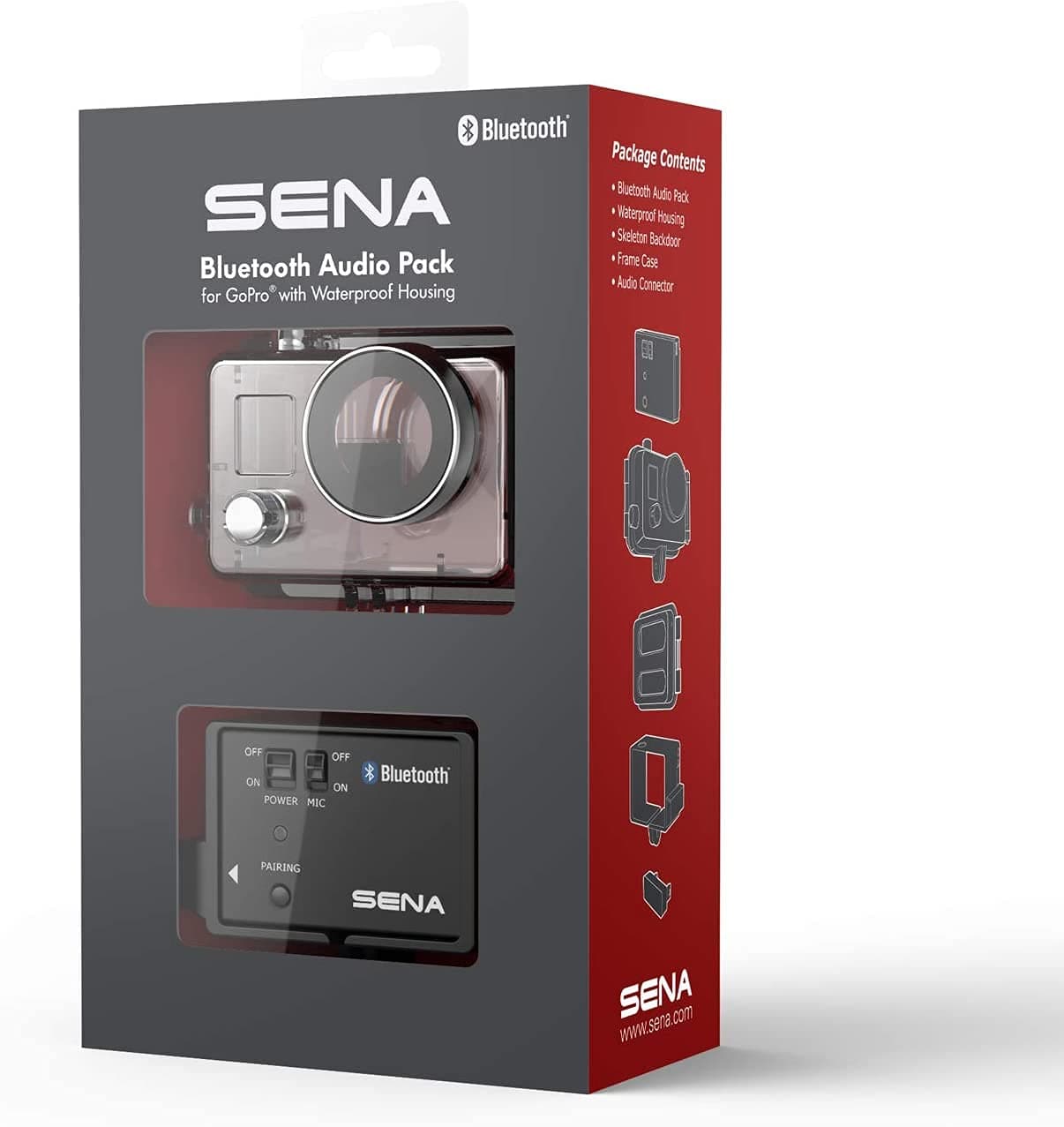 Sena GP10-02 Bluetooth Pack for GoPro with Waterproof Case, Black