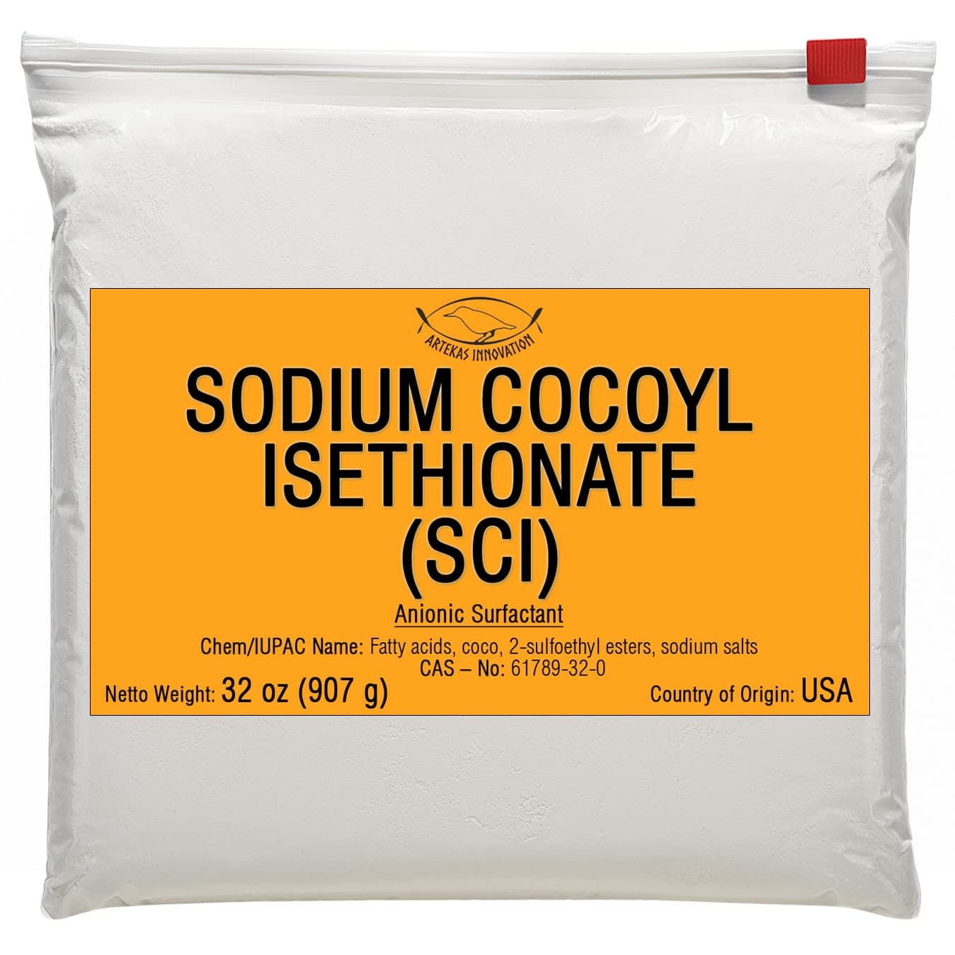 Sodium COCOYL ISETHIONATE (SCI) - Anionic, Foaming Surfactant - Powder (32oz)
