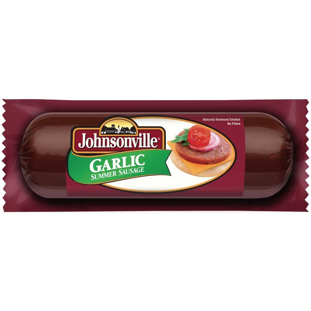 Garlic Summer Sausage, 12 Ounce -- 12 per case.